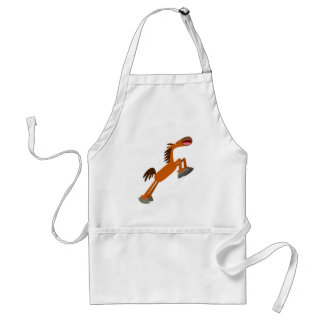 Giddyup, Horsey. Cartoon Horse Apron Standaard Schort