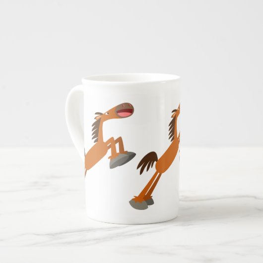 Giddyup, Horsey. Cartoon Horse Bone China Mok (Links)