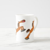 Giddyup, Horsey. Cartoon Horse Bone China Mok (Voorkant rechts)