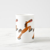Giddyup, Horsey. Cartoon Horse Bone China Mok (Voorkant)