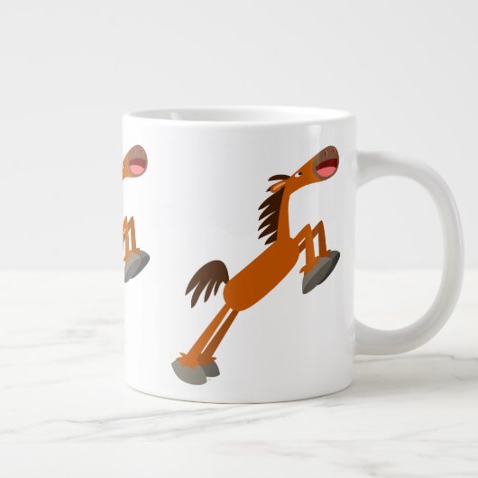 Giddyup, Horsey. Cartoon Horse Jumbo Mok (Rechts)