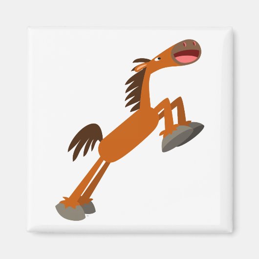 Giddyup, Horsey. Cartoon Horse Magnet (Voorkant)