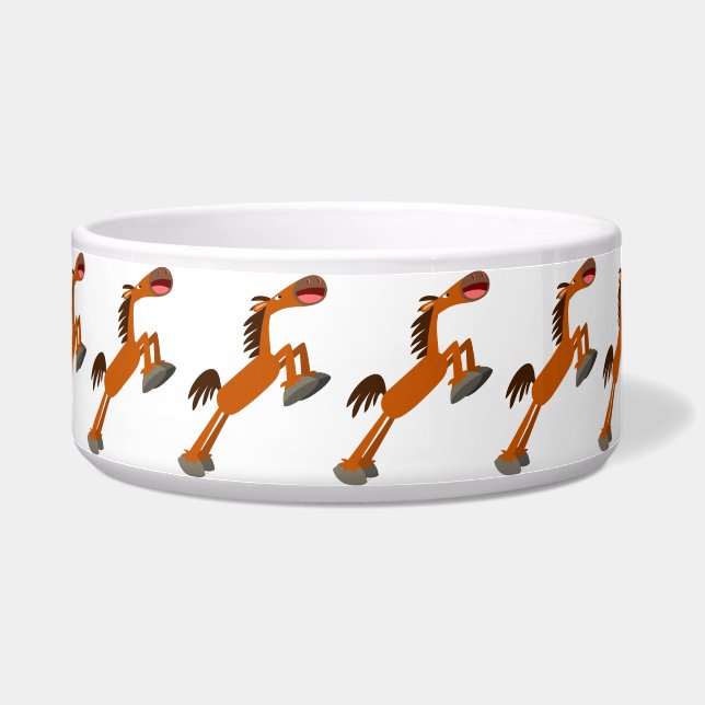 Giddyup, Horsey. Cartoon Horse Pet Bowl Voerbakje (Links)