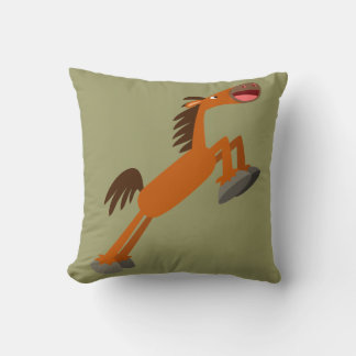 Giddyup, Horsey. Cartoon Horse Pillow Kussen