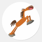 Giddyup, Horsey. Cartoon Horse Sticker (Voorkant)