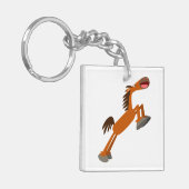 Giddyup, Horsey. Cartoon Paarden AcrylSleutelhange Sleutelhanger (Voorkant Links)