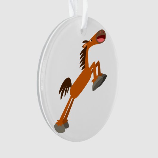 Giddyup, Horsey. Cartoon Paarden Acrylversiering Ornament (voorkant)