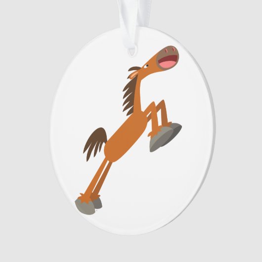 Giddyup, Horsey. Cartoon Paarden Acrylversiering Ornament (voorkant)