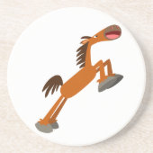 Giddyup, Horsey. Cartoon PaardenOnderzetter Zandsteen Onderzetter (Voorkant)