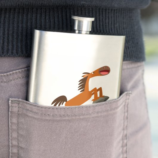 Giddyup, Horsey. Klassieke cartoon paard Heupfles (Voorbeeld)