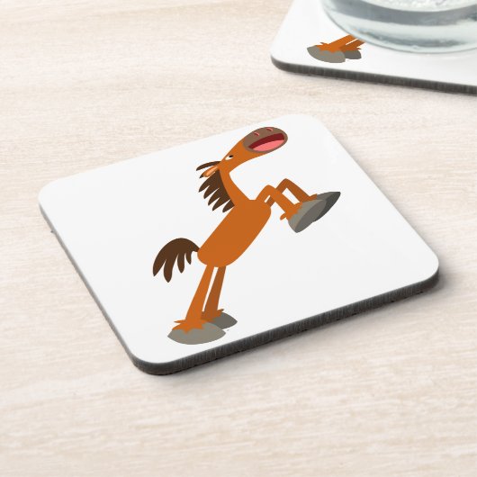 Giddyup, Horsey. Onderzetters voor cartoon Paarden (Linkerzijde)