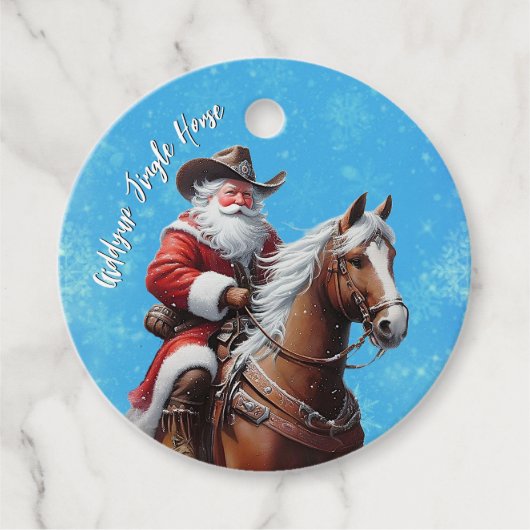 Giddyup Jingle Paard Sinterklaas Kerstcadeau Bedankjes Labels (Voorkant)