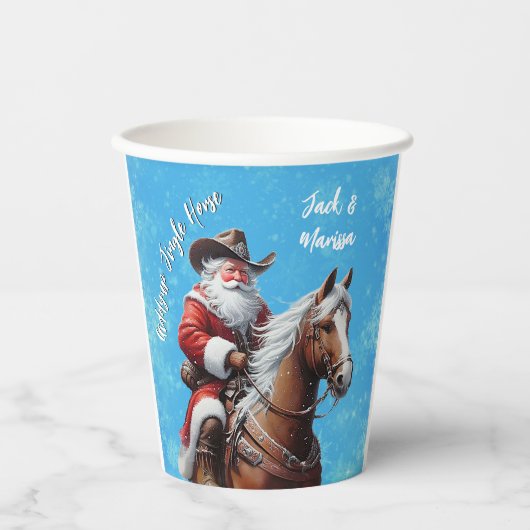 Giddyup Jingle Paard Sinterklaas Kerstcadeau Papieren Bekers (Voorkant)