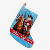 Giddyup Jingle Paard Sinterklaas Kerstmis Kleine Kerstsok (Voorkant (Hangend))