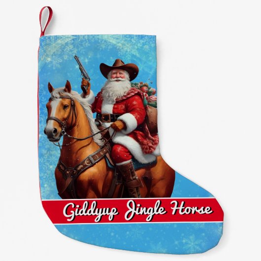 Giddyup Jingle Paard Sinterklaas Kerstmis Kleine Kerstsok (Voorkant)