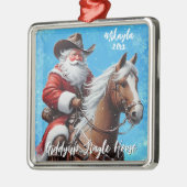 Giddyup Jingle Paard Sinterklaas Kerstmis Metalen Ornament (Links)