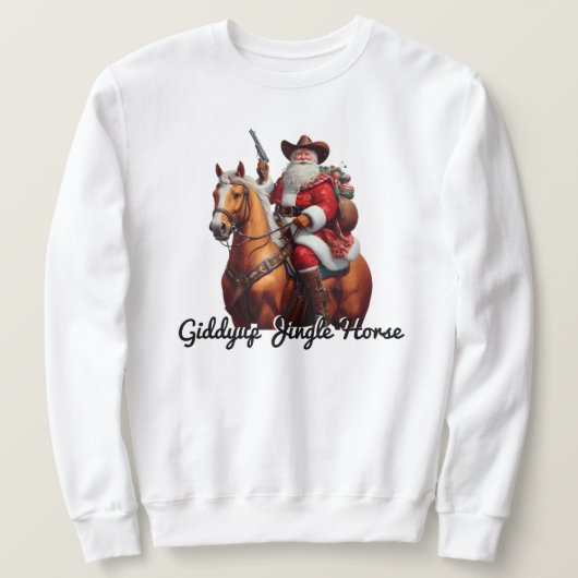 Giddyup Jingle Paard Sinterklaas Kerstmis Trui (Design voorkant)