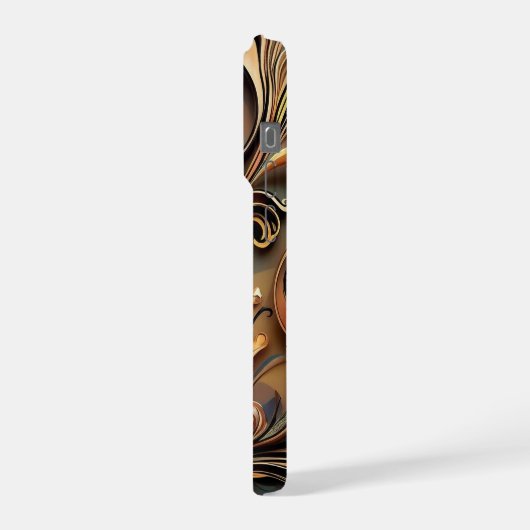 Gided Baroque Scrollwork  iPhone Hoesje (Linkerkant)