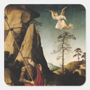 Gideon and the Fleece, c.1490 Vierkante Sticker