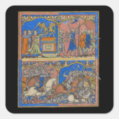 Gideons dappere driehonderd De kruisvaarderbijbel Vierkante Sticker (Voorkant)