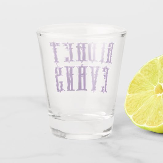 GIDGET EVANS schoot glas (Achterkant)