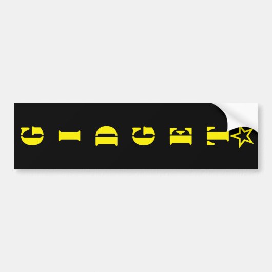 GIDGET STENCIL BUMPERSTICKER (Voorkant)