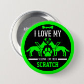 Gids hond geschenken ronde button 7,6 cm (Voorkant /achterkant)