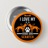 Gids hond geschenken ronde button 7,6 cm (Voorkant /achterkant)