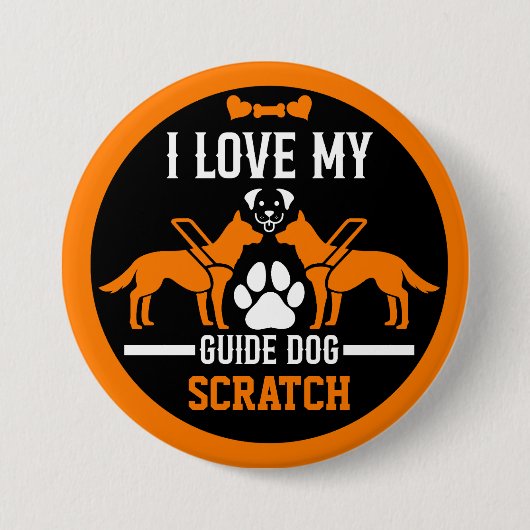 Gids hond geschenken ronde button 7,6 cm (Voorkant)