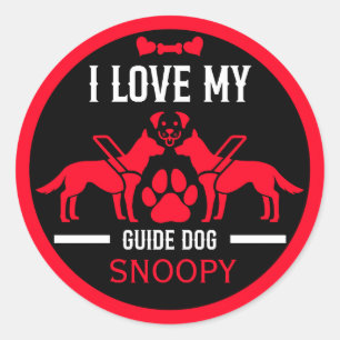 Gids hond geschenken ronde sticker