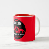 Gids hond geschenken tweekleurige koffiemok (Voorkant rechts)