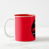 Gids hond geschenken tweekleurige koffiemok (Links)