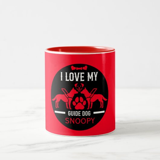 Gids hond geschenken tweekleurige koffiemok (Center)