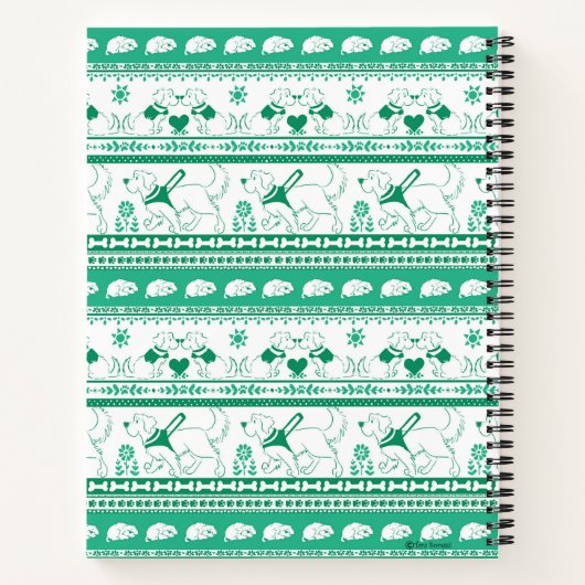 Gids Hondenverhaal Gouden Patroon - Groen - Notitieboek (Achterkant)