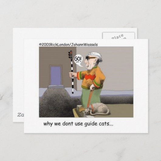 Gids kattenkastjes en verzamelobjecten briefkaart (Voorkant / Achterkant)