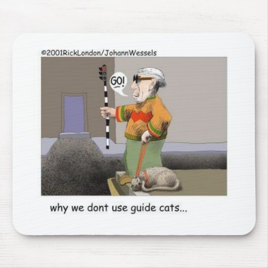 Gids kattenkastjes en verzamelobjecten muismat (Voorkant)