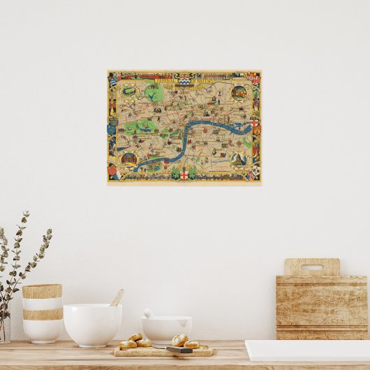 gids naar Londen Poster (Keuken)