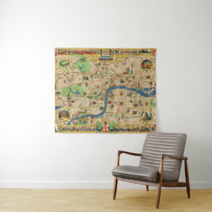 gids naar Londen Wandkleed