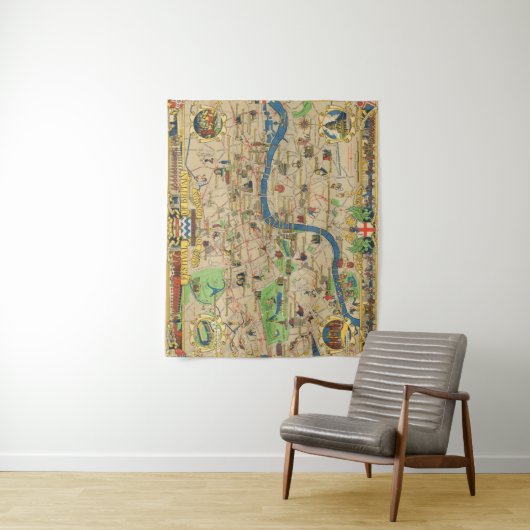  gids naar Londen Wandkleed (In situ)