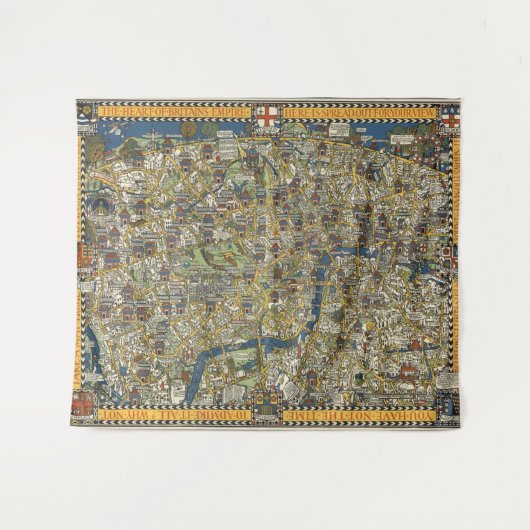 gids naar Londen Wandkleed (Voorkant (horizontaal))