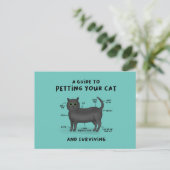 Gids om uw kat te laten leeglopen - Kat-Humor Briefkaart (Staand voorkant)