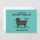 Gids om uw kat te laten leeglopen - Kat-Humor Briefkaart (Voorkant / Achterkant)