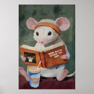 Gids voor buikspieren van de grillige gymrat - Gra Poster
