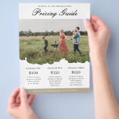 Gids voor Familiefotografie Prijzen Lijst Flyer (Hand)