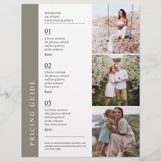 Gids voor Familiefotografie Prijzenlijst Flyer (Voorkant)