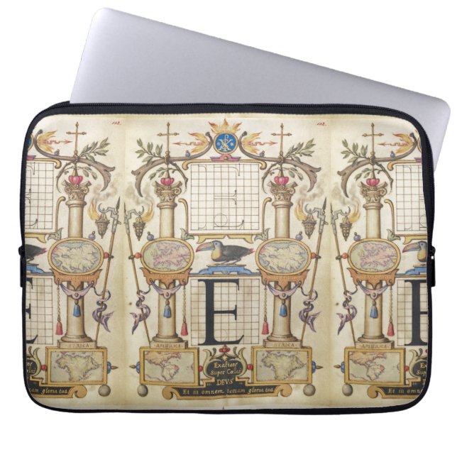 Gids voor het construeren van de Brief E Laptop Sleeve (Voorkant)