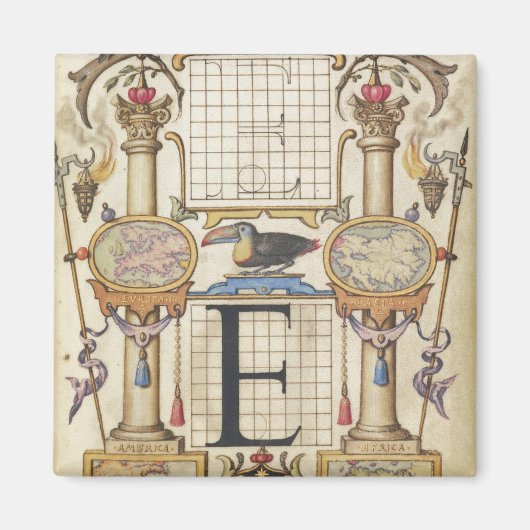 Gids voor het construeren van de Brief E Magneet (Voorkant)