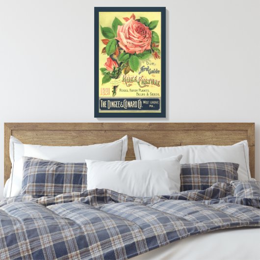 Gids voor Roos Cultuur Boek Hoesje Art, 1891 Canvas Afdruk (Insitu (Slaapkamer))