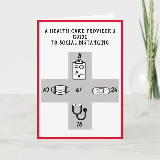 Gids voor sociale afstand bij zorgverleners kaart (Voorkant)