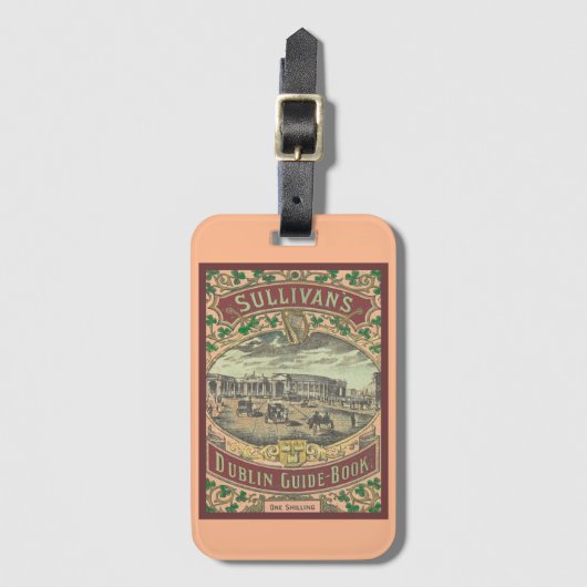  gids voor toeristen in Dublin Ierland Bagagelabel (Voorkant (verticaal))